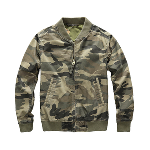 High Quality Men's Winter Bonded Bomber Jacket Spandex/Polyester Casual <b>Button</b> Closure - Product Image 4