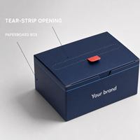 Boîte à languette personnalisée en carton ondulé avec fermeture à bande déchirable et taille flexible pour l'expédition des petites entreprises