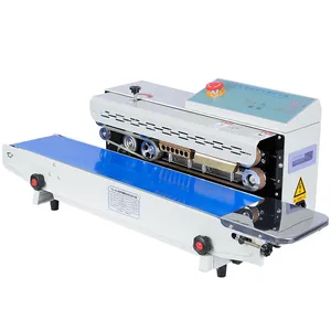 Microcomputer Version of Small Continuous Automatic Film Food Plastic Bag Sealing Machine with Emergency Stop Switch