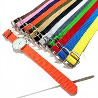 Bracelet de montre en nylon tissé Lionorm 14mm 16mm 18mm 20mm 22mm pour remplacement de bracelet Perlon, pour homme et femme, sport