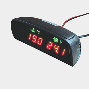เครื่องวัดอุณหภูมิน้ำและแรงดันไฟฟ้าดิจิตอล Lyh 12V 24V แบบสากลสำหรับรถยนต์ รถบรรทุก รถขุด สำหรับการดัดแปลงและอัปเกรด - Product Image 2