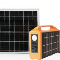 Centrale Électrique Portable Mini 100W 76.8Wh avec Panneaux Solaires Pliables Intégrés pour Événements Extérieurs et Marchés Nocturnes