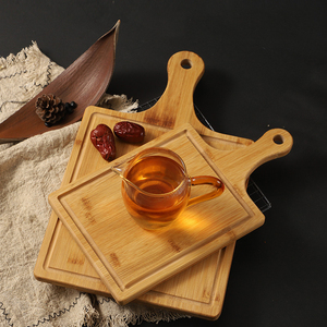 Tabla de Cortar de Bambú de Grado Comercial para Pizza, Frutas, <span class=keywords><strong>Queso</strong></span> - Tabla de Carnicero Resistente con <span class=keywords><strong>Canal</strong></span> para Jugos - Product Image 4