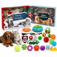 Calendrier de l'Avent pour chien avec variétés de jouets pour chat et jouets surprise quotidiens pour les affichages de compte à rebours des fêtes