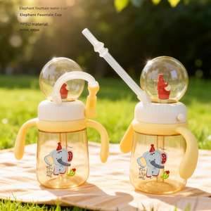 OEM Cartoon Creative PPSU Fun Children's Straw Water Bottle <b>Fountain</b> Straw Cup - Product Image 4