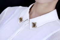 Offre Spéciale à la mode hommes broche Corsage Vintage croix col broche chemise boucle col Clip costume Badge broche