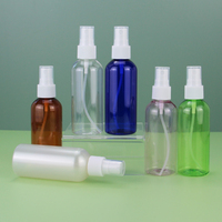 Flacon pulvérisateur PET bleu de 100 ml avec pompe à brume fine - Flacon cosmétique en plastique bleu cobalt de 3,4 oz pour toner, parfum, alcool