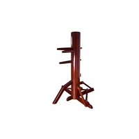 Mannequin en bois Wing Chun autoportant avec design standard, 4 options de couleur pour l'entraînement aux arts martiaux