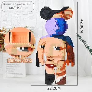 الدب العنيف اللبنات الصعب 3D الجمعية Bearbrick لعبة الطوب نموذج 42 سنتيمتر مايكرو الطوب الشكل اتصال Diy لعبة