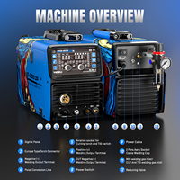 ANDELI Nouveauté 2026 110V 220V MIG-205DP avec prise de type US 10 en 1 Machine de soudage MIG TIG CUT MMA et Flux Clean