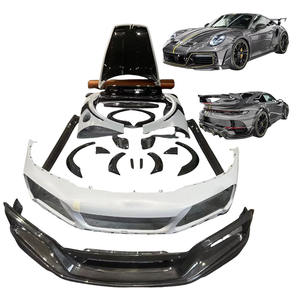 Para 992 911 Turbo <span class=keywords><strong>S</strong></span> estilo seco fibra de carbono WideBodykit parachoques delantero difusor trasero faldas laterales Bodykit - Product Image 1