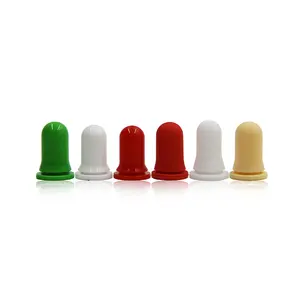 Flacon compte gouttes en caoutchouc de silicone, 18mm 20mm 18mm, pour huiles essentielles, couleur verte, rose, bleue, noire, blanche, flacon en verre, 10 pièces