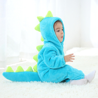 TONWHAR camouflage dinosaure barboteuse halloween animal costume pour les tout-petits combinaison à capuche