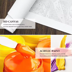 Kits de pintura por números personalizados DIY pinturas al óleo digitales de Papá Noel y el bebé para adultos - Product Image 4