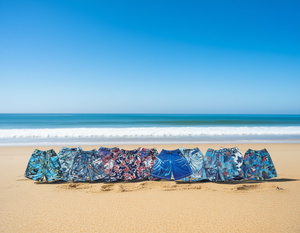 Sf341 Pantaloncini da bagno da uomo ad asciugatura rapida con stampa, 100% poliestere, casual, con coulisse - Product Image 2