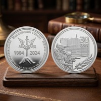 Pièce de monnaie commémorative personnalisée en argent antique, médaille commémorative russe spéciale anniversaire avec relief profond, cadeau