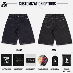 Fabricante personalizado Baggy Jorts Summer Streetwear Vintage <span class=keywords><strong>Pantalones</strong></span> <span class=keywords><strong>cortos</strong></span> Causal Denim Jeans Shorts Hombres - Product Image 2