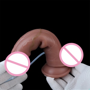 SXXY Dildo Deslizante con Prepucio, Dildo con Función de Eyaculación, Dildo con Correa, Dildo Realista con Testículos para Mujeres, Juguete Sexual para Parejas al por Mayor - Product Image 3