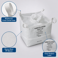 Sac Jumbo FIBC recyclable de 1 tonne avec 4 boucles de levage, en toile tissée PP, qualité robuste et stable