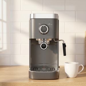 Semi-<b>Automatic</b> Espresso <b>Coffee</b> <b>Machine</b> 15 Bars Pressure 1.8L Water Tank Stainless Steel Electric Household Use - Product Image 1