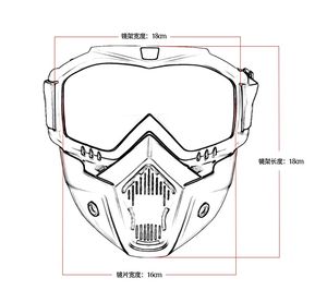 RTS هارلي معدات للطرق الوعرة نظارات مضادة للرمال نظارات تسلق الجبال والتزلج أقنعة نظارات واقية ديكورات للحفلات - Product Image 4