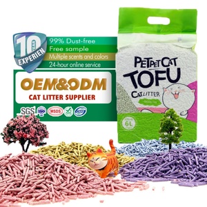 Arena para Gatos de Tofu Ecológica 6L Biodegradable con Aroma a Melocotón Control de Fragancia de 8H Libre de Polvo - Product Image 1