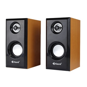 Kisonli T-001 bằng gỗ 2.0 loa máy tính xách tay loa cho máy tính xách tay loa với USB 2.0 & 3.5 mét jack - Product Image 3