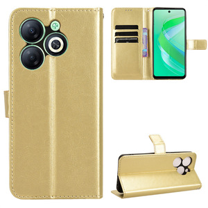 Jmax Sang Trọng Điên Ngựa PU Da Lật Điện Thoại Trường Hợp Ví Chống Sốc Điện Thoại Di Động Trường Hợp Đối Với <span class=keywords><strong>Infinix</strong></span> Thông Minh 5 6 7 8 <span class=keywords><strong>Pro</strong></span> Cộng Với - Product Image 4