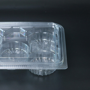 Cá nhân mini gấp rõ ràng Nắp Bento bánh và <span class=keywords><strong>cupcake</strong></span> Hộp 5 lỗ trong suốt - Product Image 2