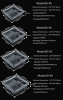 Muestra gratis cuadrado desechable transparente PET Blister plástico pastelería panadería postre pastel contenedor/caja con tapas