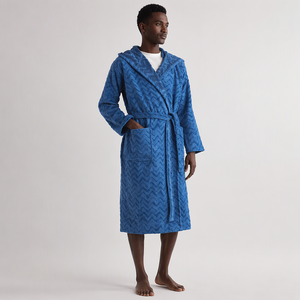 <span class=keywords><strong>Accappatoio</strong></span> <span class=keywords><strong>con</strong></span> <span class=keywords><strong>Cappuccio</strong></span> in 100% Cotone Jacquard, <span class=keywords><strong>Morbido</strong></span>, Spesso e Assorbente, Unisex, per Hotel, Casa, SPA, Logo Personalizzato OEM/ODM - Product Image 3