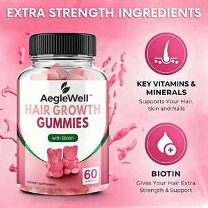 OEM Etiqueta Privada crecimiento del cabello vitamina y suplementos vegano biotina colágeno gomitas pelo piel uñas - Product Image 3