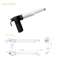 Longueur de course sur mesure Haute vitesse Max.250mm/s 230v Actionneur linéaire pour simulateur de course