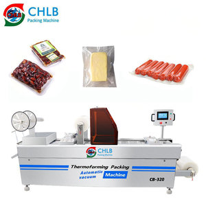 Hoàn toàn tự động pho mát chân không máy đóng gói bơ Xúc Xích Thịt Ngày Cá thermoforming máy đóng gói - Product Image 1