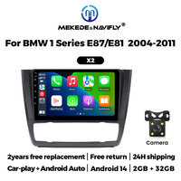 Autoradio MEKEDE Android 14 2+32GB 4 cœurs, navigation FM, Car-play, écran IPS 1024*600 pour BMW Série 1 E87 E81 2004-2011