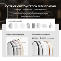 Espejo de Baño Redondo con Luz LED Inteligente Integrada y TV, Personalizable para Hoteles, Compatible con Analizador de Piel con IA