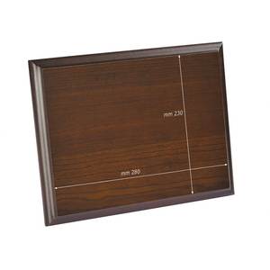 Boîte à plaques en noyer 300x250, présentoir horizontal avec fermoir doré - Product Image 3