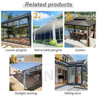 Aluminium économique extérieur restaurant rétractable terrasse aluminium pergola auvent tissu pvc systèmes de toiture