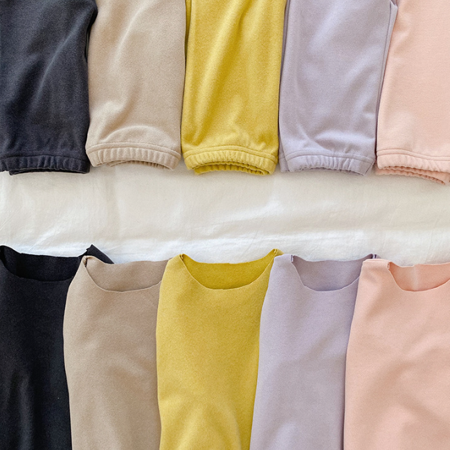 PHB 40449 однотонный дизайн из тонкой ткани две штуки Ночная пижама для девочек