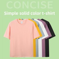 Camiseta Clásica de Algodón Grueso para Hombre, 220g, Estilo Retro Americano, Streetwear, Oversize, Hombros Caídos, Corte Holgado y Liso