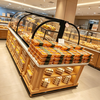 Vitrine en verre pour boulangerie, présentoirs à pain et gâteaux, vitrine de boulangerie personnalisée pour magasin de détail
