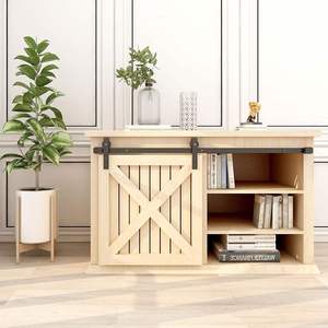 Kit de Rieles para Puerta Corredera RHETECH Negro Mate Satinado, Acero al Carbono, Fácil Instalación con Tornillos, Duradero, Moderno, para Baño - Product Image 5