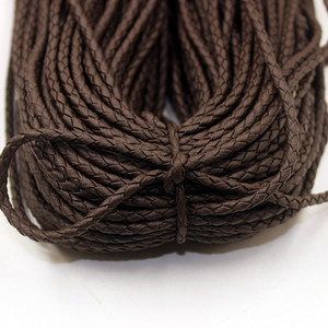 Cordón de cuero de PU trenzado colorido de 3mm y 4mm de alta calidad, hilo de PU suave para hacer joyas, hallazgos, <span class=keywords><strong>cuerda</strong></span> para envolver regalos - Product Image 5