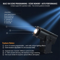 Projecteur Gobo Zoom 300W/400W avec Taille de Logo Réglable Indépendamment, Rotatif, 4 Gobos, Lumière Publicitaire pour Espaces Commerciaux Intérieurs