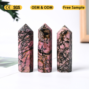 หินโรโดไนต์ธรรมชาติทรงหอกขายส่งจำนวนมาก สำหรับตกแต่งและบำบัดรักษา - Product Image 4
