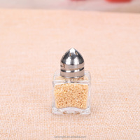 Mini 10ml carré verre conteneur bouchon à vis cuisine étagère armoire tiroir porte garde-manger épices organisateur mur stockage Mini verre