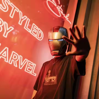 Nouveau Casque Intelligent Portable Iron Man avec Masque en Plastique Télécommandé pour Halloween, Fête d'Anniversaire, et Effet de Changement de Visage