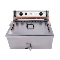 Friteuse électrique de luxe à réservoir unique de 30 L, à température variable, pour poulet, beignets et autres aliments