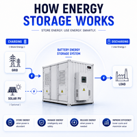 Système de stockage d'énergie en conteneur 5 MWh tout-en-un, système de stockage d'énergie 1 MWh, système de stockage d'énergie rapide DC LiFePO4 à l'échelle utilitaire