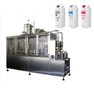 Esterilización UHT de eficiencia energética de alto nivel de seguridad industrial 200ML Paquete de ladrillos máquina para hacer leche de avena